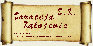 Doroteja Kalojević vizit kartica